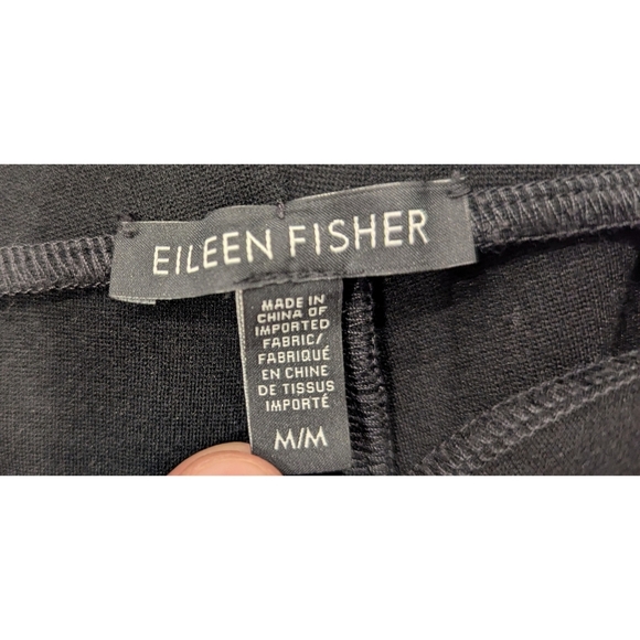 Eileen Fisher Black Flat Front Pull On Pants Size Medium - Picture 4 of 6